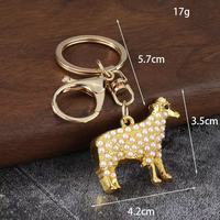 Nouvel Arrivage Porte-clés Agneau en Strass, Charm de Sac Animal Mignon, Porte-clés de Voiture Créatif, Petit Cadeau Exquis, Vente en Gros, Tendance