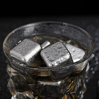 Cubes de glace en titane, gadget de refroidissement en métal pour la maison, pierres à glace pour bar, ensemble de pierres à glace créatives à congélation rapide, modèle très vendu