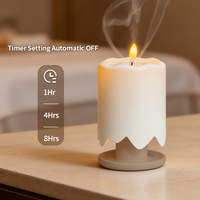 Diffuseur d'arômes sans eau en forme de bougie à concentration de parfum réglable, atomisation à double liquide, électrique, pour la maison et le bureau
