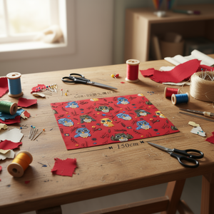 Accessorio in tessuto Iln 100 cm x 150 cm con stampa di gufo rosso per lavori artigianali - Product Image 2