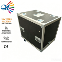 Flight case 14U antichoc pour amplificateur avec portes coulissantes, type road case