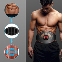 Stimulateur Musculaire Abdominal Électrique EMS, Entraînement Ventral TENS, Fitness EMS Brûleur de Graisse, Ceinture Minceur ABS pour Taille, Ventre et Bras