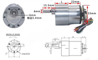 Moteur à engrenages CC sans balais 12V avec encodeur, sortie phase A/B, rotation avant/arrière, pour compteur de billets automatique, ventilateur d'appareil ménager