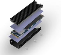 Термопрокладка MHQJRH M.2 2280 SSD с двусторонним алюминиевым радиатором, обработанная на ЧПУ, для ПК/PS5 PCIe NVMe SATA