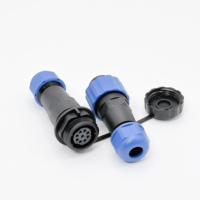 Connecteur d'aviation SD16 étanche IP68 à 2-9 broches, plaqué or cuivre, courant nominal 10A pour éclairage LED et applications électriques