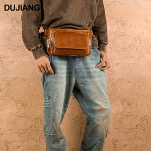 <span class=keywords><strong>Riñonera</strong></span> cruzada Retro para <span class=keywords><strong>hombre</strong></span>, bolsa <span class=keywords><strong>de</strong></span> cuero genuino con cremallera, geométrica personalizada para Casual para <span class=keywords><strong>Amazon</strong></span> Commuting - Product Image 6