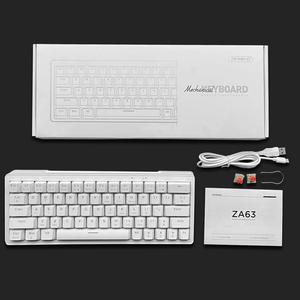 ZA63 Customized Hot Swappable <b>USB</b>-C RGB Backlit 63Keys Mini Wired 2.4G Wireless Gaming Mechanical <b>Keyboard</b> Office Laptop ZIFRIEN - Product Image 2