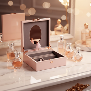 Boîte de rangement pour <span class=keywords><strong>bijoux</strong></span> en bois de luxe <span class=keywords><strong>avec</strong></span> <span class=keywords><strong>miroir</strong></span> - Product Image 1