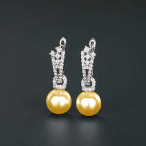 Boucles d'oreilles Tiffany & Co. en perles et diamants, or 18 carats, diamants naturels taille brillant ronde, couleur D, certifiés GIA, pour mariage, femme - Product Image 3