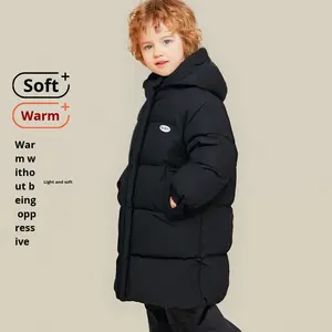 Nouveauté hiver, <span class=keywords><strong>veste</strong></span> <span class=keywords><strong>mi</strong></span>-longue pour garçons et filles, taille moyenne et grande, manteaux matelassés à capuche pour enfants - Product Image 2