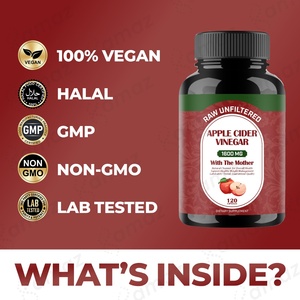 Capsules <span class=keywords><strong>de</strong></span> vinaigre <span class=keywords><strong>de</strong></span> <span class=keywords><strong>cidre</strong></span> <span class=keywords><strong>de</strong></span> pomme <span class=keywords><strong>de</strong></span> qualité alimentaire OEM Amaz, naturelles, végétariennes, GMP, sans OGM, sans gluten, détoxifiantes, fibres alimentaires - Product Image 3