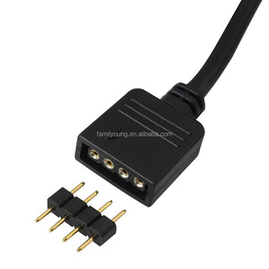 12V 4PIN RGB 분배기 케이블 LED 스트립 커넥터 RGB 4 핀 분배기 LED 라이트 스트립 커넥터 연장 케이블 컴퓨터 팬 용 - Product Image 2