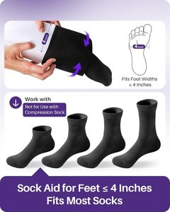 <b>Sock</b> Aid Wearing Assist Helper Device with Foam Handles <b>Sock</b> Helper Stocking for Pregnant Senior Women Men Elderly - Product Image 5