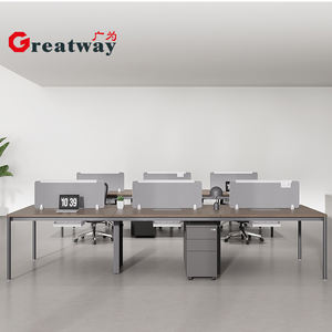Greatway, muebles de oficina blancos modernos, 1, <span class=keywords><strong>2</strong></span>, 4, 6, 8 plazas para Persona, estación de trabajo de oficina, escritorio en Escritorio de oficina - Product Image 6