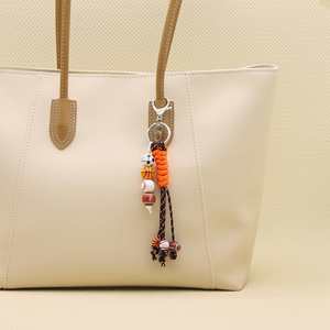 Promotion Sport Woven Key <b>Chains</b> Custom Colorful Braided <b>Rope</b> with Baseball Football Charms Purse Charms Toy for Bag - Product Image 5