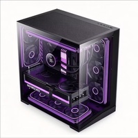 Casing Komputer PC Gamer Gaya Baru Grosir ATX Mid Tower Kaca Kabinet Komputer Gaming Desktop Cover Case Cases&Towers