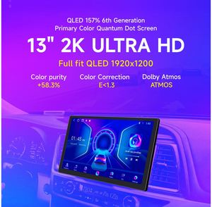 Autoradio 13 pouces à écran tactile, lecteur multimédia Android, écran rotatif, Carplay 2k Qled TS18, autoradio - Product Image 5