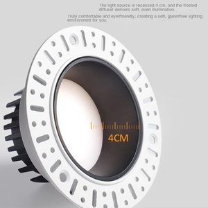 ไฟดาวน์ไลท์ LED แบบฝังฝ้าเพดาน 7W 10W 15W ป้องกันแสงสะท้อน COB SMD ไร้ขอบ อะลูมิเนียม ทันสมัย ปรับความสว่างได้ IP20 รับประกัน 3 ปี - Product Image 2
