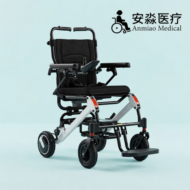Commercial Medical Rehabilitation Aluminum Electric Wheelchair with 500W 6Ah Lithium Battery Foldable Lightweight 120KG Capacity