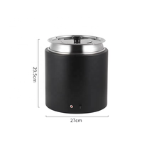 Marmite chauffante électrique commerciale sans eau en acier inoxydable de 10 L, type sec, pour buffet