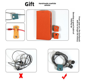 Étui de protection pour Samsung Galaxy S24 Ultra, étui en cuir de litchi, étui en cuir pour téléphone Samsung S25Amsung, étui en cuir pour téléphone - Product Image 3