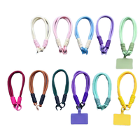 Nouvelle breloque colorée personnalisée pour téléphone portable, dragonne de 32 cm pour femme, avec languettes anti-perte, cordon pour téléphone portable