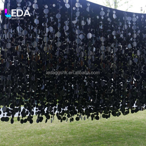 LEDA <b>Wedding</b> Party Supplies Custom Size and Color Black Sequin Wall <b>Ceiling</b> <b>Decoration</b> for Events Decor - Product Image 1