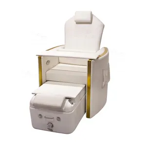 Luxury Nail Salon Equipment Nail Salon Foot Spa Pedicure Station Chair Pedicure Chairs No Plumbing With Bowl