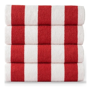 Màu Sắc Khách Sạn Tùy Chỉnh Kích Thước Khăn 100% Mềm Cotton Chất Liệu Thời Trang Sọc Siêu Thấm Nhanh Chóng Vận Chuyển Bãi Biển Khăn - Product Image 2