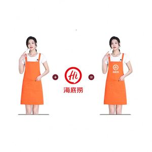 Wsy744 Custom Heavy Duty Baking Cooking Printed Canvas Oxford With Two Pockets Cotton Apron - Product Image 6