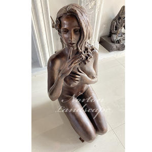 تمثال امرأة شابة من البرونز والنحاس مصبوب حسب الطلب من مصنع نورتون، بالجملة للخارج، للبيع - Product Image 4