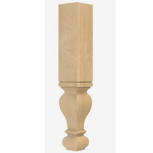 Vietnam haute qualité ODM OEM forme ronde nouveau pied de table tourné fabriqué à partir de pieds de meubles modernes en bois massif - Product Image 2