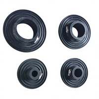 Bride de raccordement en caoutchouc EPDM avec colliers de serrage en acier inoxydable 304, surface lisse, trou de montage 25 mm (1 pouce) pour applications d'ingénierie et de construction