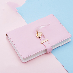 Cô Gái Dễ Thương Của Hình Trái Tim Khóa Notepad PU Da Dày Cá Nhân Cô Gái Cá Nhân Nhật Ký Với Khóa - Product Image 2