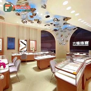 Vitrine à bijoux en verre de haute qualité avec base en bois, étagères à plusieurs niveaux, verrouillable, réglable, éclairage LED - Product Image 3