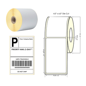 Waterproof Self Adhesive 4x6 Shipping <strong>Address</strong> <strong>Sticker</strong> Thermal Direct Shipping <strong>Labels</strong> Roll A6 Thermal Paper <strong>Sticker</strong> - Product Image 1