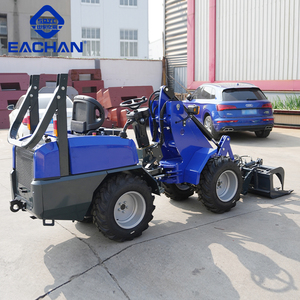 EACHAN Cina 4x4 roda Diesel depan Mini pemuat hidrolik mesin pemindah tanah pemuat pertanian ambil ember roda pemuat - Product Image 5