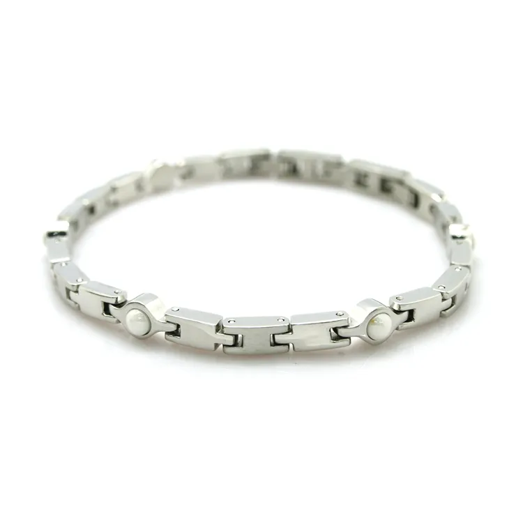 Attractive design bio magnetic germanium ion power titanium bracelet for women