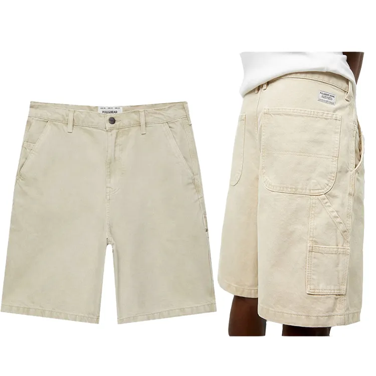 Fabricants personnalisés Summer Streetwear kaki Denim Shorts hommes Loose Work jeans Shorts Fashion baggy jorts hommes