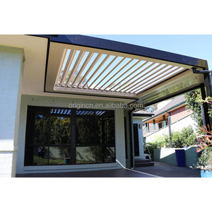 Hotel Garden 100% <b>Waterproof</b> and Weather Resistant Louver Roof Aluminum Frame Electric <b>Pergola</b> - Product Image 2