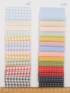 Stok tersedia serat mikro lembut katun poliester benang dicelup <span class=keywords><strong>Herringbone</strong></span> tenun kain kotak-kotak untuk pakaian musim panas - Product Image 2