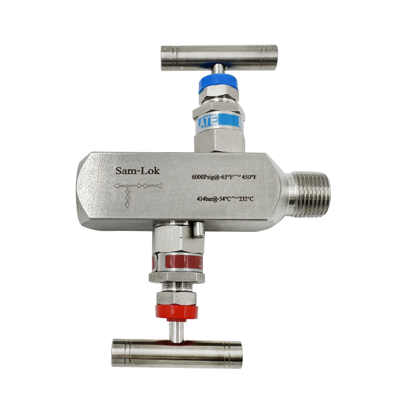 1/2npt гнездовой и штекер 6000psi блок и манометр с 2 игольчатыми клапанами, двухклапанный коллекторный клапан MXF