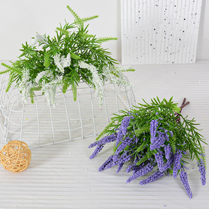 Fleurs artificielles de lavande en soie plastique, réalistes, pour la décoration de la maison, du bureau, de l'hôtel, arrangements floraux, accessoires de photographie - Product Image 4