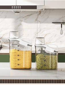 Réservoir de stockage hermétique transparent de qualité alimentaire avec poignée et <span class=keywords><strong>bec</strong></span> verseur pour le stockage domestique des aliments secs - Product Image 3