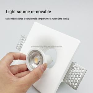 Moderno LED redondo blanco <span class=keywords><strong>GU10</strong></span> yeso foco Downlights Trimless empotrado lámparas de techo Downlight para uso en interiores - Product Image 6