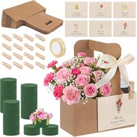 Brauner 2-Tassen-Blumenstrauß-Getränketräger mit Griff für Abschlussfeier Lehrer-Wertschätzung Hochzeitsparty-Gastgeschenke Kaffee-Geschenke