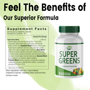 Haccp OEM ODM Super Greens 60 Cápsulas Veganas Antioxidantes y Fitonutrientes Suplemento Dietético - Product Image 3