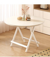 Table à manger ronde pliante avec 4 chaises rose vif blanc moderne maison cuisine salle à manger meubles