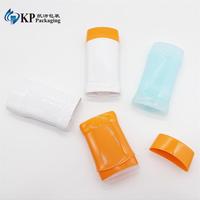 Contenant de déodorant en PP de 85 ml, forme ovale colorée, emballage vide avec ouverture facile, 85 g, pour gel capillaire