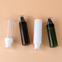 Bouteille pompe en plastique PET épais de 50 ml, 80 ml, 100 ml, 120 ml, blanche, ambrée, transparente, vide, pour cosmétiques, toner, lotion, avec bouchon pulvérisateur
